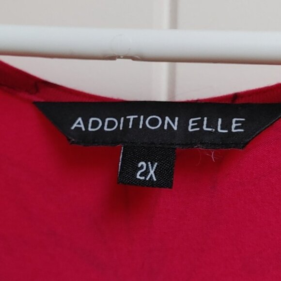 ADDITION ELLE Plus size 2X red and black flower pattern sleeveless tank Shirt - Picture 5 of 8